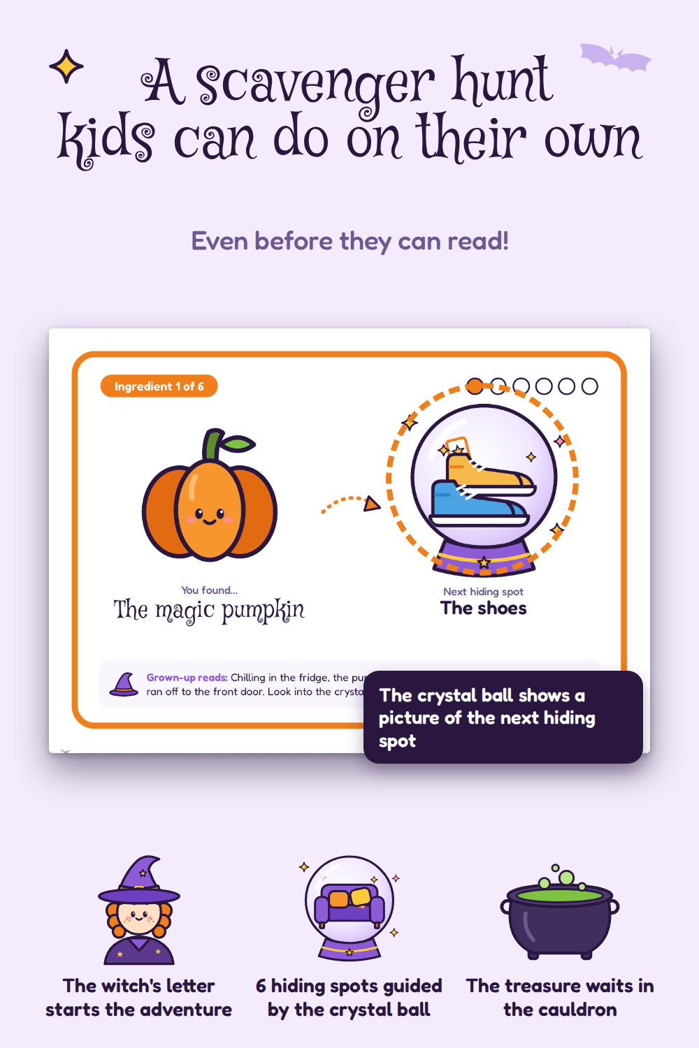 Mirabelle's Lost Potion – Printable Halloween Scavenger Hunt for Kids Ages 4-6 (English version)