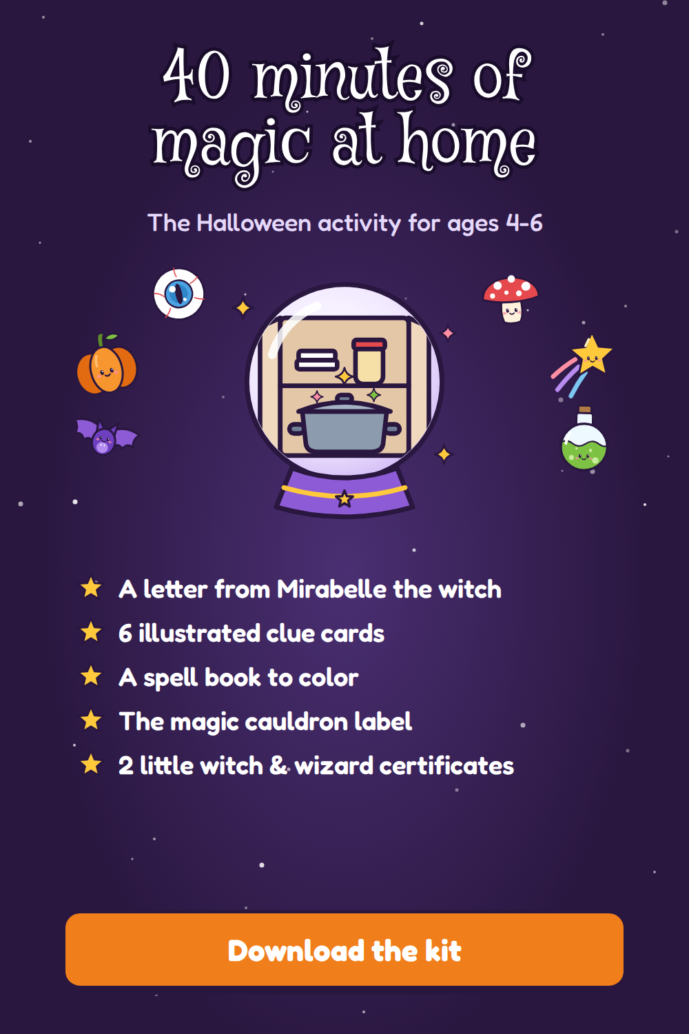 Mirabelle's Lost Potion – Printable Halloween Scavenger Hunt for Kids Ages 4-6 (English version)